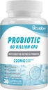 Probiotics 10 Strains & 3 유기 Prebiotics를 가진 60 억 CFU, 여자 남자 지원 대사, 면역력 및 소화 건강, 비 GMO & 글루텐을 위한 프로바이오틱스 보충교재, 30의 캡슐