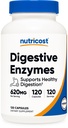 Nutricost 소화 효소 620mg, 120 캡슐 - 완전한 소화 효소 보충교재