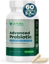 LaPura Advanced Probiotic - Gut & Immune Health의 프리미엄 다이제스트 지원, 60 캡슐 - DE111 Strain (Bacillus subtilis) 포함 5.75 억 CFU 프로바이오틱스 - 비 GMO, 글루텐 - 무료, 미국