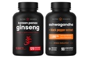 NutraChamps 한국 인삼 캡슐 및 Ashwagandha 캡슐 2 팩 번들