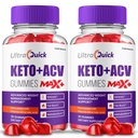 (2 팩) UltraQuick Max+ ACV Gummies, 더 높은 Potency, 공식 Ultra Quick Max+ Gummies, 2X Stronger Apple Cider Vinegar 거미, 2 달 공급