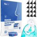 FireAnt 100 Saline Packets 및 12 Reusable Saline Pods Refills Set, Navage Nasal Care와 호환 - 100 카운트 소금 패킷 Sinus Rinse + 12 팩 실리콘 소금 패드 검은 색 리필 포함