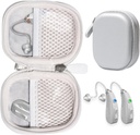 EarCentic EasyCharge 충전식 보청기와 호환되는 보청기 용 케이스 Otofonix Elite / Encore, Banglijian, Britzgo, My Tone, LIGINN, Blaids, Lexie, Tweak (실버)