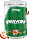 Alpha Supps - Alpha Greens Supplement | 과일 및 야채 슈퍼 푸드 분말 | 40 개 천연 식물 기반 성분 | Prebiotic & Probiotic Digestive Support Blend - 30개 서빙 (Apple Cinnamon)