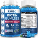 더 강한 머리, 피부 & 못을 위한 여분 힘 Biotin Gummies 10,000mcg - 60 Gummies - Vegan, 비 GMO, 건강 보충교재