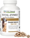 NWC Naturals Total-Zymes Plus 채식주의자 Digestive Enzymes for Dogs & Cats, 건강한 소화 기관 및 면역 체계, 고급 Probiotics & Prebiotics- 100 Chewable Tablets 지원