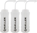 Mueller Quart 병 w/ 밀짚, 자연적인 색깔 w/검정 편지 (3 팩)
