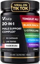 tongkat Ali for Men 20 in 1 with Astragalus - 미국 블랙 마카 루트, L-Arginine, Ginseng, 칼슘, 정상적인 강도 및 내구력 지원에 대 한 Astragalus - 90 캡