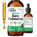 야생 & 유기 톱 Palmetto 추출물 드롭 - 유린 지원 - 남자를위한 톱 Palmetto & 여자 - 액체 Serenoa Repens Berries 보충 - 채식주의자, 설탕 및 알코올 - 2 fl oz