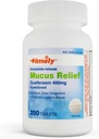 시간 모자 LABS, INC. 적시 Mucus 기복 Guaifenesin 400mg 200 정제 - 즉시 방출 Mucus Phlegm 기복 - Mucus 제거, 가슴 혼잡, 독감, 냉증, 알레르기를위한 기대