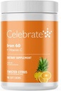 60mg Iron & Vitamin C와 함께 비타민 철 보충 – Bariatric 환자를 위한 Citrus Chewables, Gastric Bypass & Sleeve Gastrectomy 지원 – 포스트Surgery 건강 정비를 위한 30의 정제