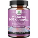 Nature Craft Potent DIM Supplement for Women - DIM 및 Black Pepper Menopause 지원 및 PMS 구호가있는 여성 호르몬 균형 - Menopause는 서빙 당 여분의 강도 300mg을 보충