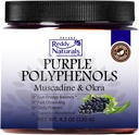 Reddy Naturals - Muscadine Grape Seed Extract를 사용한 Purple Polyphenols 보충 - Okra Extract, Energy & Digestive Health (30 서빙)에 대한 산화 방지제 혼합을 가진 천연 Gut Health Support Powder