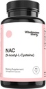 Wholesome Story NAC 보충 N 아세틸 Cysteine 600 mg | 라이브, 렁 & 불임 지원 | 120 캡슐 | 120 인분 공급
