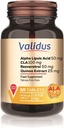 VALIDUS 알파 Lipoic 산 + 종류 + Resveratrol 30 정제