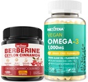 Berberine 보충교재 1500mg + Vegan Omega 3 보충교재 1000mg