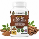 유기 계피 캡슐, 에너지, 심장 & 대사 지원, 증명된 유기 계피 알약, 비 GMO, Vegan, 글루텐 자유로운 - 60의 캡슐