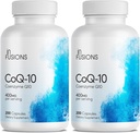 주입 순수한 여분 힘 CoQ10 400mg 400 캡슐 높은 흡수 글루텐 자유로운 비 GMO 2 팩