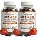O NUTRITIONS 비타민 B 복합 비타민 B12, B7 바이오틴, B6, B3 Niacin, B5, B6, B8, B9, 스트레스, 에너지 및 건강한 면역 체계 (2 팩)