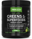 PEScience는 자연적인 Chlorophyll, Reishi & 터키 꼬리 버섯 분말, 동결 건조된 칼, Spinach, 브로콜리 Sprouts, 석회 풍미, 30의 서빙을 가진 슈퍼 푸드를 강화합니다