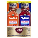 VICKS DayQuil & NyQuil 높은 혈압 찬 & 불 기복 액체 약 Co 팩, 찬, 기침 및 불 증상, 설탕 & 알콜, 2x8oz를 위한 강력한 다기능 & 야간 기복
