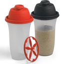 SIGNORA WARE 셰이커 병 | 17-Ounce 플라스틱 Protein Shake Bottle for Meal Replacement Shakes & Smoothies, 음료, 혼합 샐러드 드레싱 및 소스, Margarita, & More | 2 팩