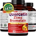 우수한 높은 순수성 Quercetin 98%는 녹차 Ashwagandha를 가진 최대 Potency를 위한 Bromelain 캡슐에 넣습니다 - 전반적인 건강 힘 에너지를 지원하십시오 - 150 일 공급
