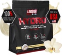 LaBRADA Hydro 100 % 순수한 가수 분해 된 Whey Protein Isolate Powder, Lactose Free, Glutamine, 빠른 소화 가능, 즉시 혼합, 맛있는 맛 48 서빙 4lb (Vanilla)