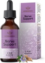HERBAMAMA Nerve Support Supplement - Vegan Nerve Support Formula with Ashwagandha & Bacopa Monnieri for Brain - Non-GMO, 알코올 및 설탕 무료 성인, 28 일 공급