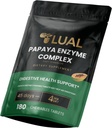 LUAL Papaya Enzyme Complex – Papain, Bromelain & Digestive Enzymes와 Chewable Tablets – 소화 및 영양 흡수 지원 – 천연 파파야 맛 – 180 카운트