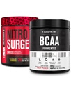 Jacked 공장 Nitrosurge는 몸 Recomposition, 근육 건물 및 회복을 위한 과일 펀치에 있는 Blueberry Lemonade & BCAA에 있는 Thermogenic 전 운동을 상처를 입습니다