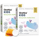 OraTicx Kids Anti-Cavity + Healthy Teeth and Gums, 구강 건강을위한 8 억 CFU Probiotics, 요구르트 맛 2-Pack