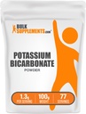 BulkSupplements.com 칼륨 중탄산염 분말 - 칼륨 중탄산염 음식 급료, 광물 보충 - 서빙 당 1.3g, 100g (3.5 oz) (팩 1)