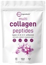 마이크로 성분 다 교원질 펩티드 분말, 8oz | 유형 I, II, III, V, X + Biotin, 비타민 C & Hyaluronic 산 | 불완전한 | 지원 머리, 피부 & 합동 건강 | Keto, Non-GMO