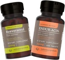 내구 제품 Resveratrol 보충교재 – 포도 피부 추출물과 ENDUR-ACIN 250mg Niacin - Optimal 흡수 & 낮은 녹을 위한 장시간 방출