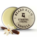 남자를위한 스트릭 바이킹 Beard Balm - Beard 컨디셔너에 남겨 - 자연적으로 Derived Beard Butter, Argan & Jojoba Oils (2 Ounce (Pack of 1), Vanilla)로 만든 스타일링 Balm