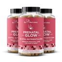 여성 3-Pack 번들을위한 Glow Prenatal 비타민 - 건강한 임신 및 태아 발달을위한 20-in-1 Vital Nutrients - 아기의 성장을위한 Folic Acid & Vegan DHA 및 편안한 임신 - 180 캡슐