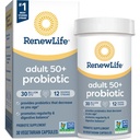 Renew Life Probiotic 성인 50 Plus Probiotic 캡슐, 매일 보충 지원 Urinary, 소화 및 면역 건강, L. Rhamnosus GG, Dairy, Soy 및 gluten-free, 30 억 CFU, 30 조사