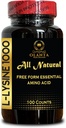 L-LYSINE 1000 mg 무료 양식 아미노산 필수 - 아미노산 보충교재 L-Lysine 건강한 질소 균형 지원 호르몬 규칙 및 근육 성장 - 1개의 병 100 조사