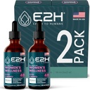 E2H All Natural Women 's Wellness, 호르몬 균형 및 PMS Relief with Black Cohosh, Dong Quai 및 Licorice Root for Hot Flash Relief (2 병)