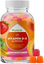 성인을 위한 Chewable 비타민 D Gummies - 봉사 당 D3 2000IU를 가진 맛있는 매일 비타민 D3 Gummies - 글루텐과 젤라틴 자유로운 비 GMO Gummy 성인 Immunity 지원 (1 달)