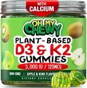 Center-Filled Vitamin D3 K2 Gummies - 어린이, 청소년 및 성인 - 건강한 치아, 뼈, 에너지 및 면역성을위한 보충 - 5000 IU D3, 120 mcg K2 (MK-7), 120 mg 칼슘 - Vegan & Non-GMO - 60 카운트