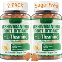 NEVISS Ashwagandha Gummies 2000mg의 느낌은 L-Theanine, 5-HTP, 레몬 발름, 캘름, Zzzs & Relaxation 지원을 위한 마그네슘, 120 조사를 가진 번식 혼합 플러스, 상쾌하게 합니다
