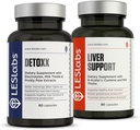 LES Labs Detoxx 및 Liver 지원 듀오 - 건강한 간기능, glutathione 생산 및 해독을 지원하는 번들