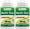최고의 Naturals 2 팩 Mastic Gum 캡슐 500 mg - 60 카운트 - (비 GMO) (Gluten Free) - 건강한 Stomach & Duodenal 건강 증진 - (총 120 캡슐)
