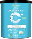 Biochem 교원질 플러스 단백질 - 1.4lb - 자연적인 풍미 - 교원질 단백질 분말의 20g - 머리, 피부, 못, 합동 & 뼈 건강을 승진시킵니다 - 아미노산 - Keto-Friendly - 연약한 조직 지원