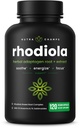 Rhodiola Rosea Supplement 600mg | 120 Vegan 캡슐 | 에너지, 스트레스 완화, 계류 및 초점에 대한 Rhodiola Rosea 추출물 | Rosavin & Salidrosides의 Adaptogenic 뿌리 | NutraChamps의 300mg 알약