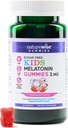 NatureWise Kids Melatonin 1mg Sugar-Free Gummies for Children Ages 4 & Up - 수면 보조를 형성하는 비 - 딸기 맛 - Vegan, 글루텐 없음, 비 GMO - 60 Count[2-Month Supply]