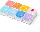 주간 Pill 주최자, 사용하기 쉬운 중간 Compartments (다색)