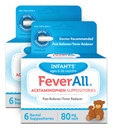 Feverall 유아 Acetaminophen 좌약 6 Rectal 좌약 80mg 각 고통 Reliever/Fever 흡진기. Paraben는, 인공적인 색깔 없음 또는 다른 보존합니다. 연령 6-36 개월. 가치 3 팩.